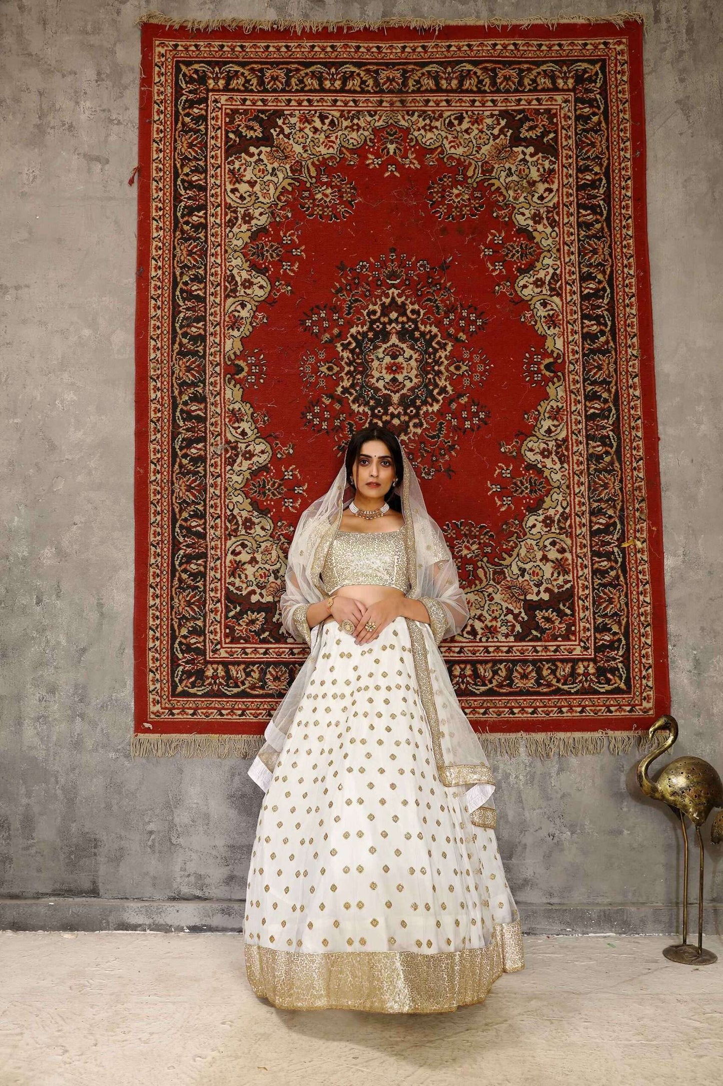 Net Gotta Patti Embroidery Bridal Lehenga Choli