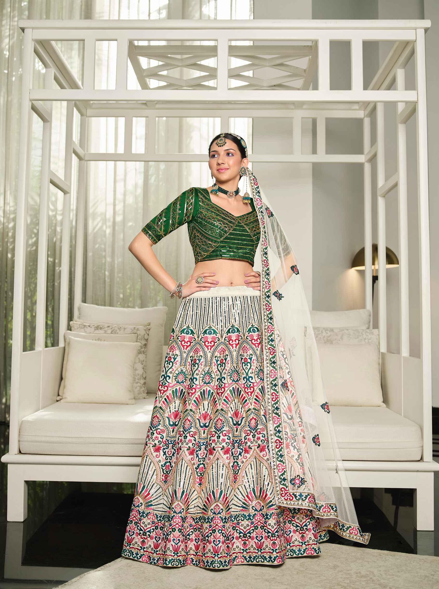 Silk Zarkan Embroidery Lehenga Net Choli With Designer Embroidery Blouse