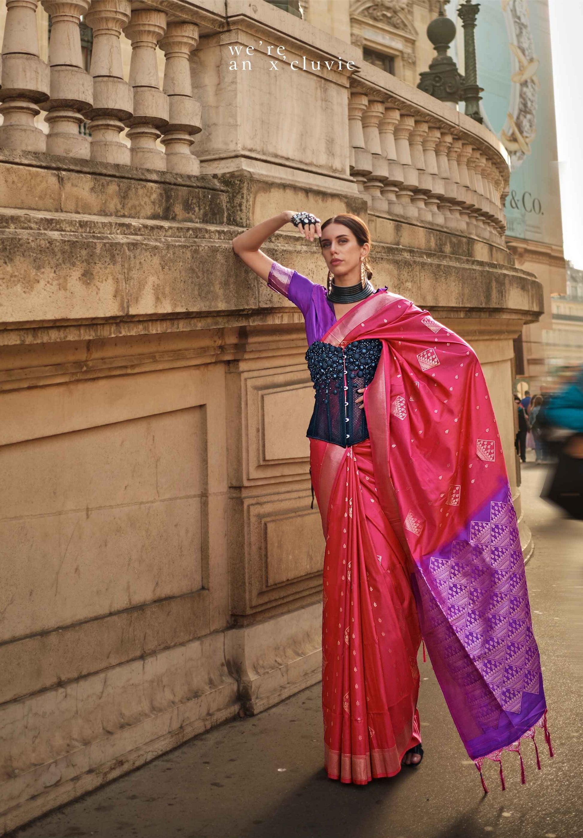 Radical Red Kanjivaram Soft Silk Saree With Silver Zari Work