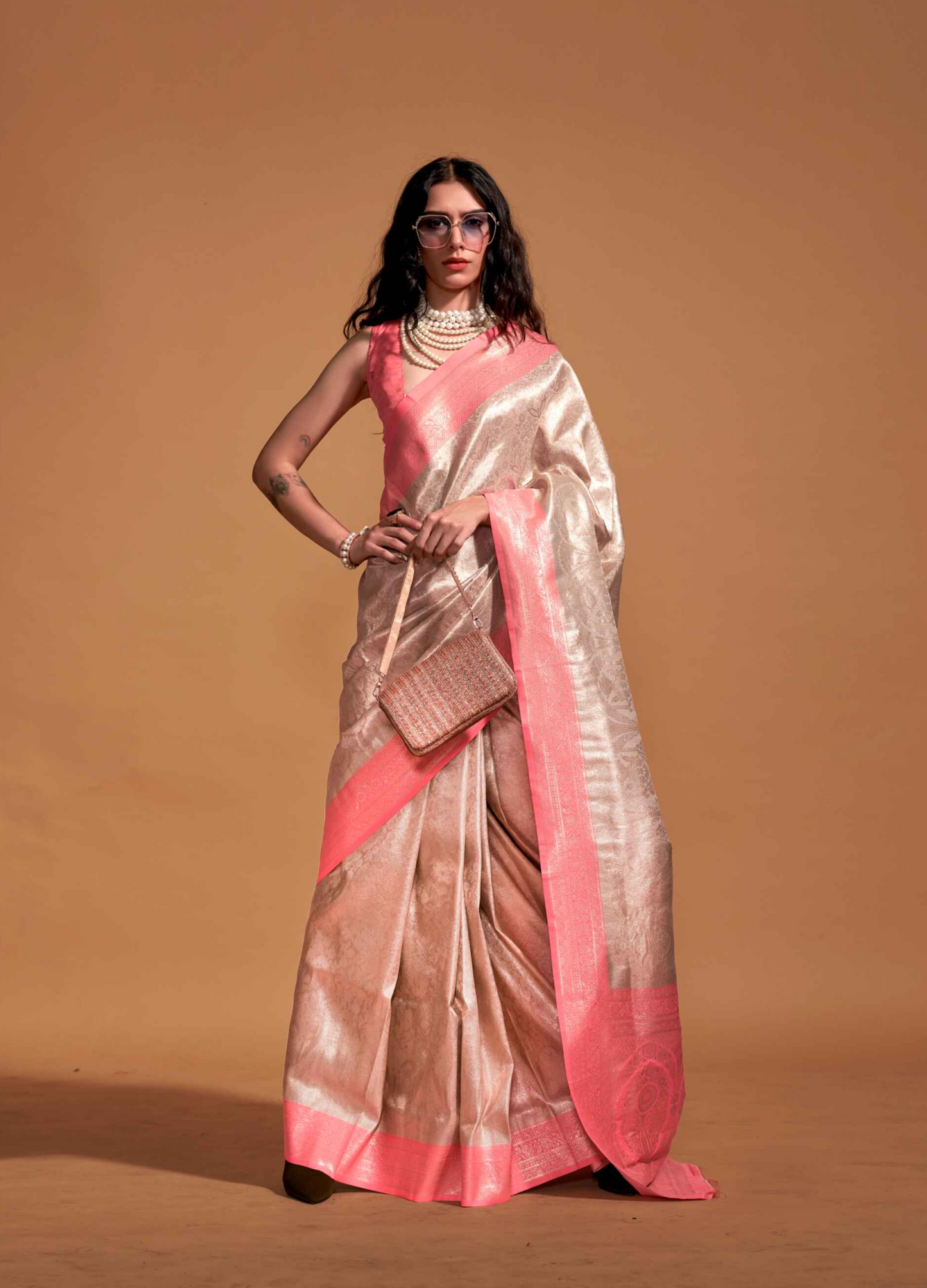 Shiny Kanchipuram Tissue Silk Sarees