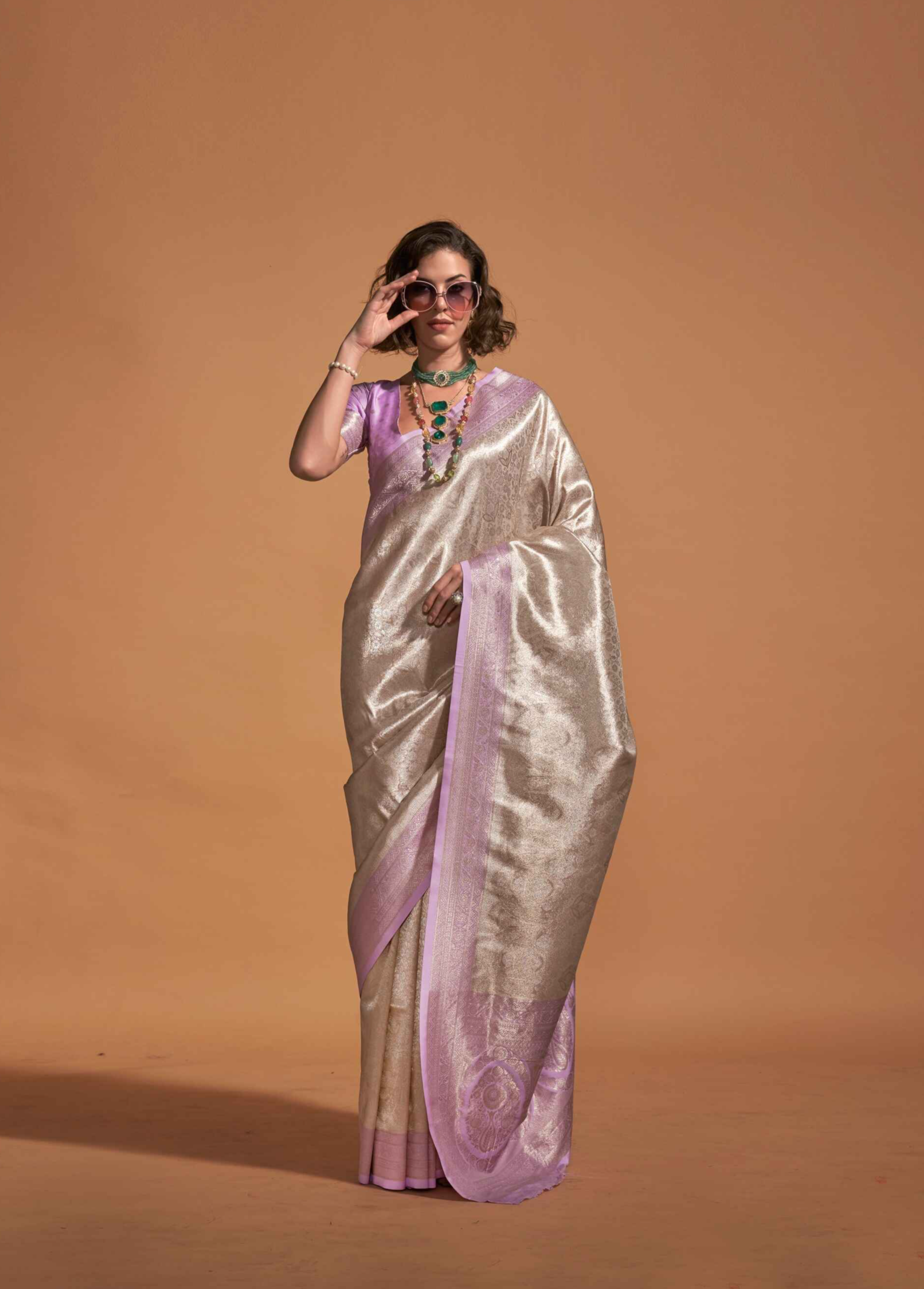 Shiny Kanchipuram Tissue Silk Sarees