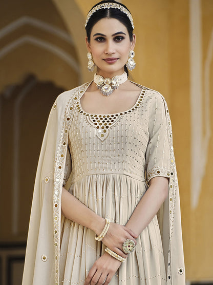 Shisha Embroidered Georgette Salwar Suit